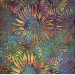 Minimum 2 Yard PurchaseIsland Batik- Multi Color SunFlowers