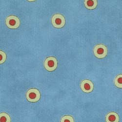 12" Remant -  It's Snowing Flannel - Blue/Green Dot