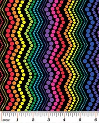 Bright Ideas Rainbow Chevron by Kanvas for Benartex #8030-12