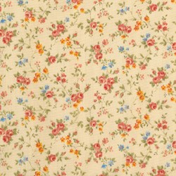 <b>Minimum 2 Yard Purchase</b><br>Yellow - Floral Bouquet Collection by Lecien
