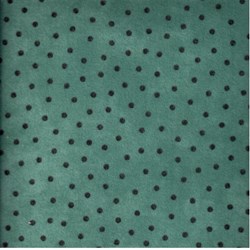 Woolies Flannel - Blue/Green with Black Dot - by Maywood Studios