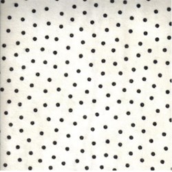 End of Bolt - 42" _ Woolies Flannel - White with Black Dot - by Maywood Studios
