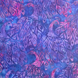 Robert Kaufman Artisan Batiks - Fancy Feathers - Violet Peacocks