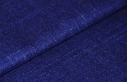 20" Remnant - Blue /Navy Silk Matka Fabric