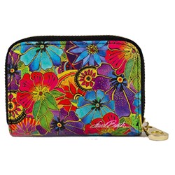 Blossoming Florals Zipper Card (Armored) Wallet