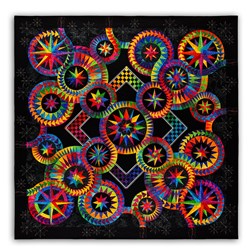 RETIRED DESIGN!   "Crystalized" Catch Me If You Can Batik Paper Foundation Quilt Kit - ******6 Star