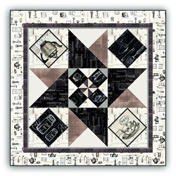 New!  Coffee or Tea, Come Quilt With Me Table Topper Quilt Kit - A Quick & Easy Design!