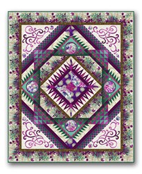 <i>Last One! </i><br> Queen Size Dreamscapes Quilt Kit -Purples - Includes Backing! <br><i>Free US Shipping!</i>