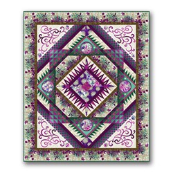 Last One!  Queen Size Dreamscapes Quilt Kit -Purples - Includes Backing! Free US Shipping!