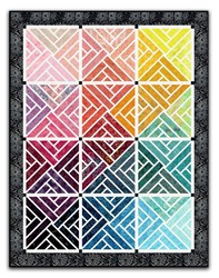 Rainbow Delight Lap Size Quilt Kit - A Fractured Paint Box Exclusive<br>300 Day Quilt Challenge ~ Quilt #9