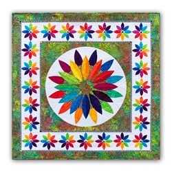 In Full Bloom Paper Foundation & Applique Quilt Kit -  Includes Backing! - ****4 Star