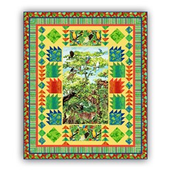New!  Rainforest Jungle Cruising Quilt Kit - Includes Coordinating Backing!  A Quick & Easy Design!