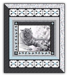 Majestic Snow Tiger's Oasis <br> Exclusive Queen Size Complete Quilt Kit - Ships January!