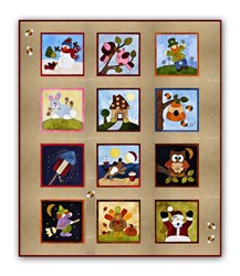 Exclusive - Lil' Woolies Wool Applique Wall Quilt