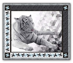 Majestic Snow Tiger Quilt Kit by Northcott