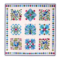 Peacock's Garden Cotton Block of the Month or All at Once - BluesStart Anytime!