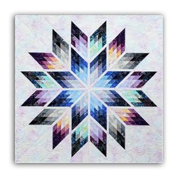 Prismatic Star Bright  Batik Paper Pieced Quilt Kit - by Judy Niemeyer Designs - Exclusive Homespun Hearth Colorway