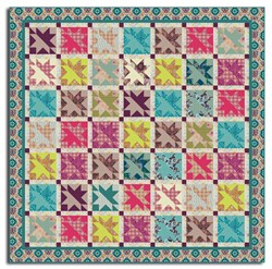 From the Quilternator - April Fools Fun!<br>  Star Kissed Garden Lap & Queen Size Quilt Pattern Download
