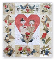 Scandinavian "True Love & Happiness" Queen Size Quilt BOM Pattern Set by Northern Quilts