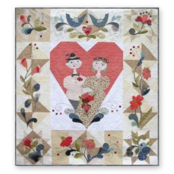 Scandinavian "True Love & Happiness" Queen Size Quilt BOM Pattern Set by Northern Quilts