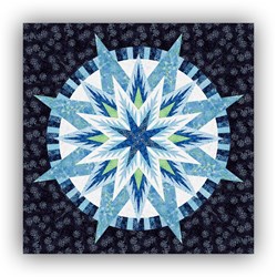 Wishing Star Night Batik Paper Pieced Quilt Kit - by Judy Niemeyer Designs - Exclusive Homespun Hearth Colorway - Includes Backing!