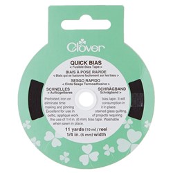 Fusible Quick Bias Black 1/4in x 11 yds