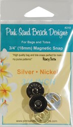 Magnetic Purse Snap - Silver Nickel 3/4in (18mm)