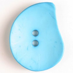 Large 2 Hole  50mm Blue Tear Drop Button