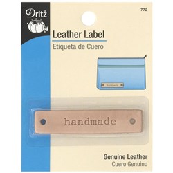 Leather "handmade"  Label (1 per pack)