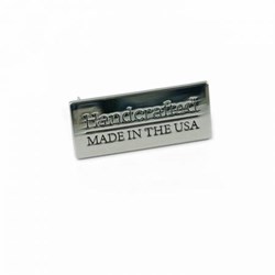 Metal Bag  "Handcrafted- Made in the USA" Nickel Label (1 per pack)