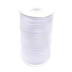 White Flat Elastic - 1/4in by 200 yards - Full Roll