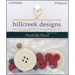 Purrfectly Pieced Button Pack (20)