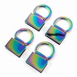 Edge Connector Strap Anchors in Iridescent Rainbow (4 Pack)
