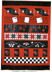 He Loves Me Valentine Row Quilt Pattern