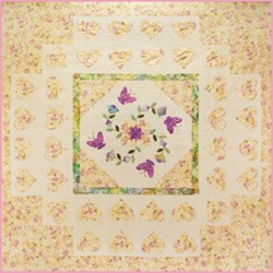 Vintage Find!   Lavender and Lace Applique Quilt  by Sue Daley