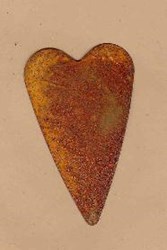 Vintage Find!  Rusty Tin Hearts - 3 Inch - Set of 2