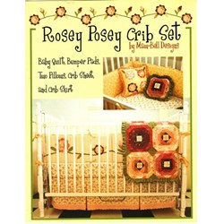 Rosey Posey Crib Set Pattern Booklet by Susan Maw and Sally Bell of Maw-Bell Designs