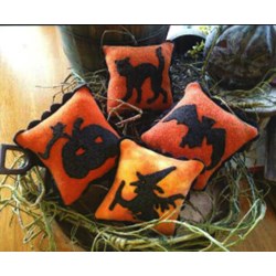 Spooky Shadows Wool Applique Pillows by 1894 Cottonwood House