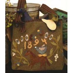 Summer Meadow Wool Applique Bag by 1894 Cottonwood House