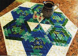Hexagons in Paradise Table Topper Quilt Pattern by Cut Loose Press