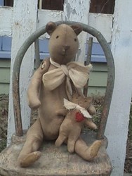 Vintage Find!  Teddy & His Friend Lovey Pattern by Lowell Country Gifts