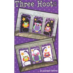 Three Hoots Halloween Applique Pattern by Whistlepig Creek Productions