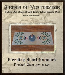 Bleeding Hearts Runner with Silk Matka & 100% Hand Dyed Wool