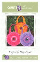 Daisy Basket Mini Tote Pattern-by Penny Sturges <br> QuiltsIllustrated.com