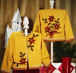 Christmas Blooms Applique Jacket Starter Kit