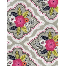 End of Bolt - 65" - Paradise Floral Medallions  by Alissa Couter for Camelot - Retired Fabric!