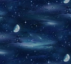 Night in Space with Stars Moon and Sky Landscape Medley by Elizabeth’s Studio