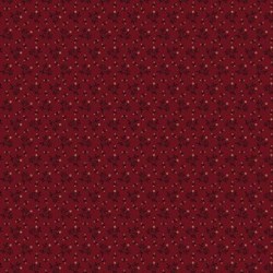 End of Bolt - 42" Country Bloom - Barn Red - Shirting by Marcus Fabrics