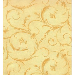 Poppies Yellow Scroll- by Maywood Studios