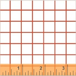 31" Remnant - Citrus - Red Check on White - by Windham Fabrics